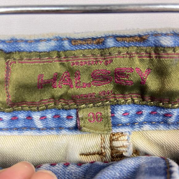 Halsey 44 Jeans Mens Size 36 Straight Leg Blue Light Wash Stretch Denim - Picture 3 of 12